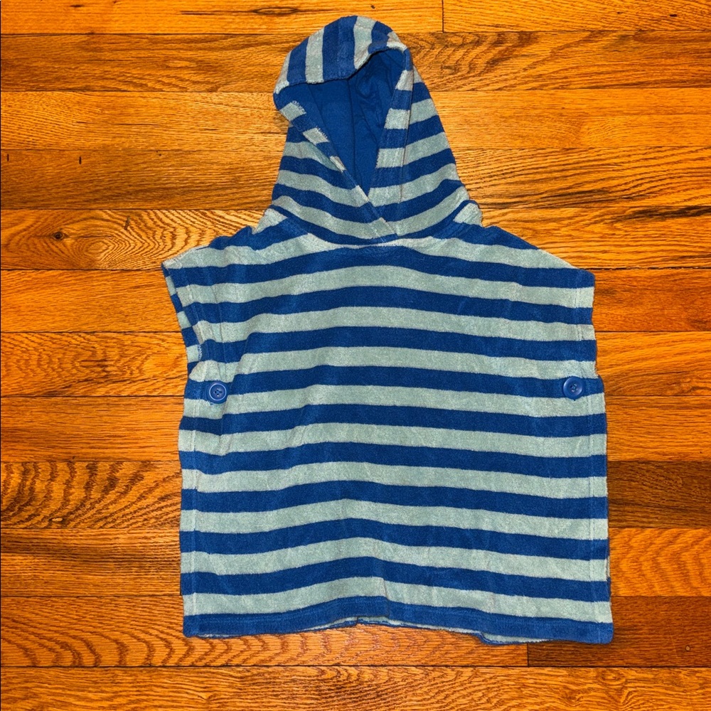 Hanna Andersson Blue Striped Baby Beach/Swim Cover Up